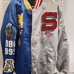 Colorful Varsity Jacket with Patches